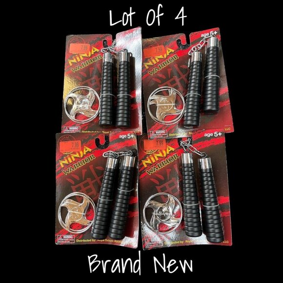 Royal Deluxe Ninja Play Set Kids Toy WithThrowing Stars Lot 4 New In Box - Picture 1 of 3